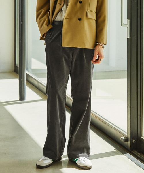 EMMA CLOTHES(エマクローズ)の「ヘビーウェイトコーデュロイ ストレート タックワイドスラックス EMMA CLOTHES(スラックス・メンズ・ダークブラウン/キャメル/オリーブ・M/L)」の20枚目の写真