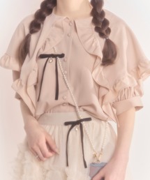 Mel cinna（メルシーナ）の「Mel cinna/pearl ribbon strap（スマホグッズ）」