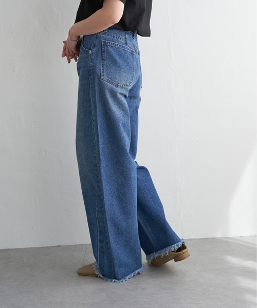 notch.(ノッチ)の「カーブデニムパンツ(デニムパンツ・レディース・ブラック/スカイブルー/インディゴブルー・L/M/S)」の15枚目の写真