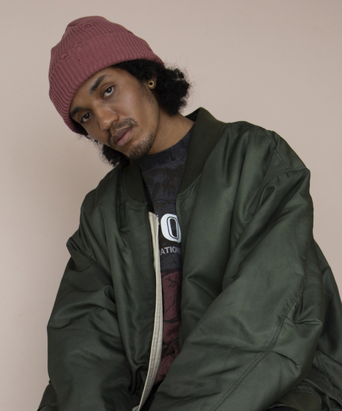 RACAL / ラカル】Cotton Damage Knit Cap（ニットキャップ/ビーニー