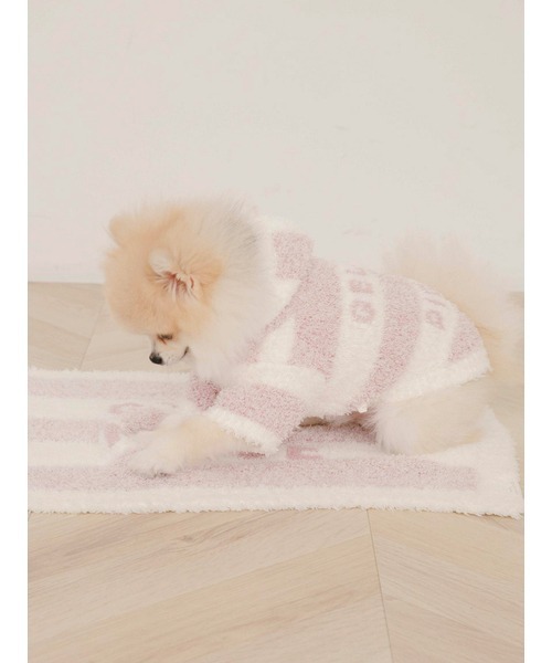 gelato pique（ジェラートピケ）の「【CAT&DOG】【販路限定商品】ジェラートメランジ2ボーダーフーディ（ペットウェア・レディース・ブラウン/ピンク/ベージュ・LARGE/SMALL/MEDIUM）」の3枚目の写真