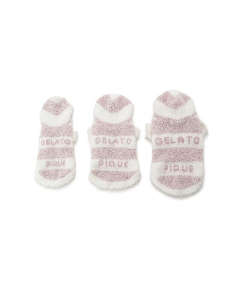 gelato pique（ジェラートピケ）の「【CAT&DOG】【販路限定商品】ジェラートメランジ2ボーダーフーディ（ペットウェア・レディース・ブラウン/ピンク/ベージュ・LARGE/SMALL/MEDIUM）」の4枚目の写真