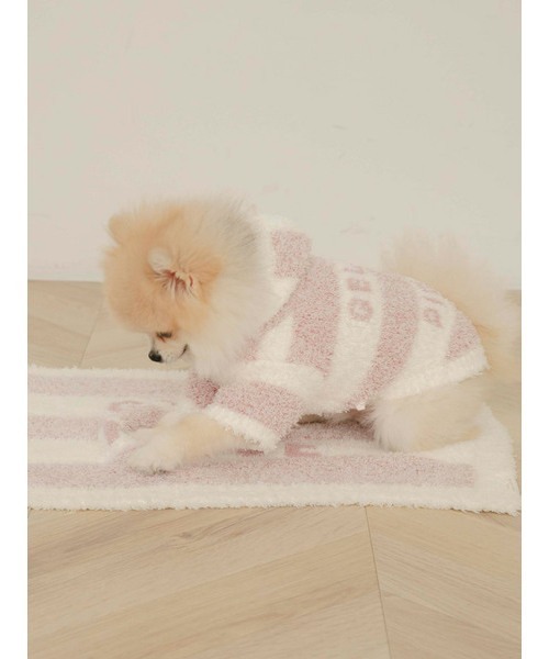 gelato pique（ジェラートピケ）の「【CAT&DOG】【販路限定商品】ジェラートメランジ2ボーダーフーディ（ペットウェア・レディース・ブラウン/ピンク/ベージュ・LARGE/SMALL/MEDIUM）」の9枚目の写真