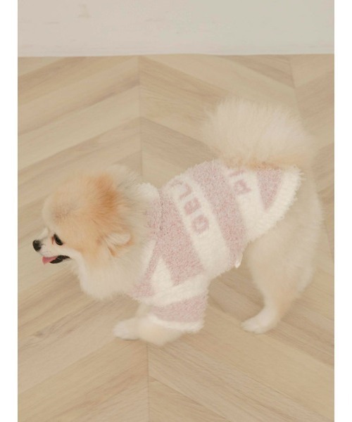 gelato pique（ジェラートピケ）の「【CAT&DOG】【販路限定商品】ジェラートメランジ2ボーダーフーディ（ペットウェア・レディース・ブラウン/ピンク/ベージュ・LARGE/SMALL/MEDIUM）」の13枚目の写真