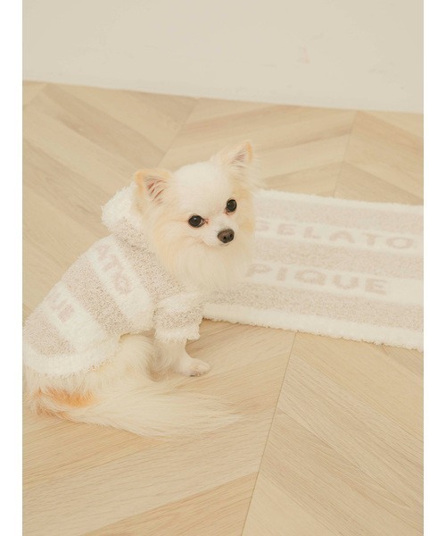 gelato pique（ジェラートピケ）の「【CAT&DOG】【販路限定商品】ジェラートメランジ2ボーダーフーディ（ペットウェア・レディース・ブラウン/ピンク/ベージュ・LARGE/SMALL/MEDIUM）」の15枚目の写真