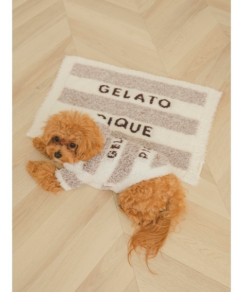 gelato pique（ジェラートピケ）の「【CAT&DOG】【販路限定商品】ジェラートメランジ2ボーダーフーディ（ペットウェア・レディース・ブラウン/ピンク/ベージュ・LARGE/SMALL/MEDIUM）」の18枚目の写真