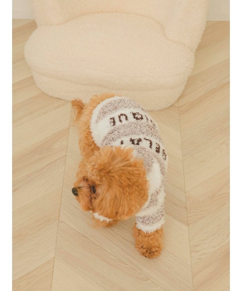 gelato pique（ジェラートピケ）の「【CAT&DOG】【販路限定商品】ジェラートメランジ2ボーダーフーディ（ペットウェア・レディース・ブラウン/ピンク/ベージュ・LARGE/SMALL/MEDIUM）」の20枚目の写真