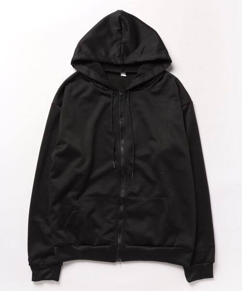 Burner（バーナー）の「【BURNER Recommend Select】オーバーシルエット センタージップ　 パーカー oku-tops-716759978721-15　Y（パーカー・レディース・ブラック/グレー・XXL/XL/L）」の5枚目の写真