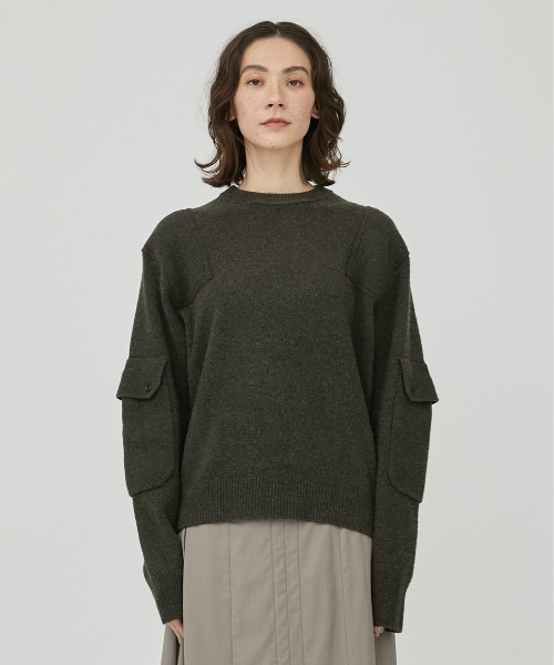 INSCRIRE/アンスクリア】シェトランドミリタリープルオーバー（ニット