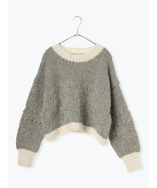 TSUHARU by Samansa Mos2（ツハルバイサマンサモスモス）の「ペルーニット手編みプルオーバー（ニット/セーター・レディース・ベージュ/ブラウン・F）」の3枚目の写真