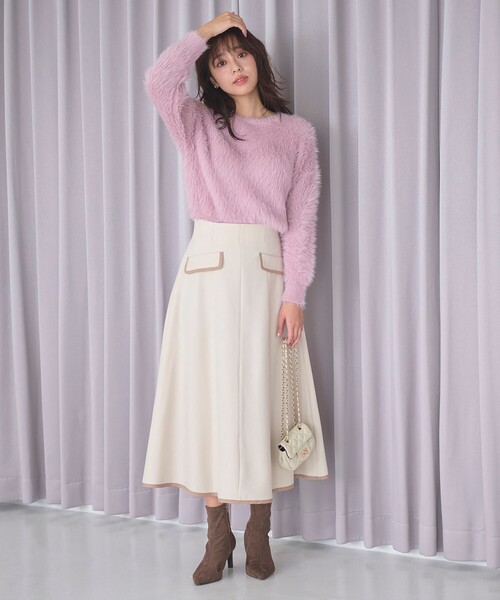 Feroux（フェルゥ）の「【選べる4カラー】ゆるふわシャギー ニット