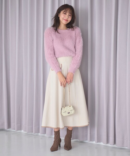Feroux（フェルゥ）の「【選べる4カラー】ゆるふわシャギー ニット