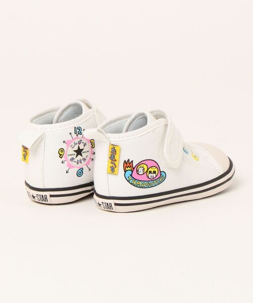 CONVERSE（コンバース）の「converse コンバース BABY ALL STAR N TAMAGOTCHI V-1 ベビーシューズ ミドルカット(ベビーオールスターNタマゴッチV-1)（スニーカー・キッズ・ホワイト/ブルー・13.0cm/15.0cm/13.5cm/14.5cm/14.0cm）」の3枚目の写真