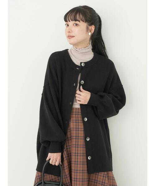 earth music&ecology（アースミュージックアンドエコロジー）の「やわらかタッチミドル丈カーディガン（カーディガン/ボレロ・レディース・ブラック/アイボリー/オレンジ/グリーン系その他3・FREE）」の6枚目の写真