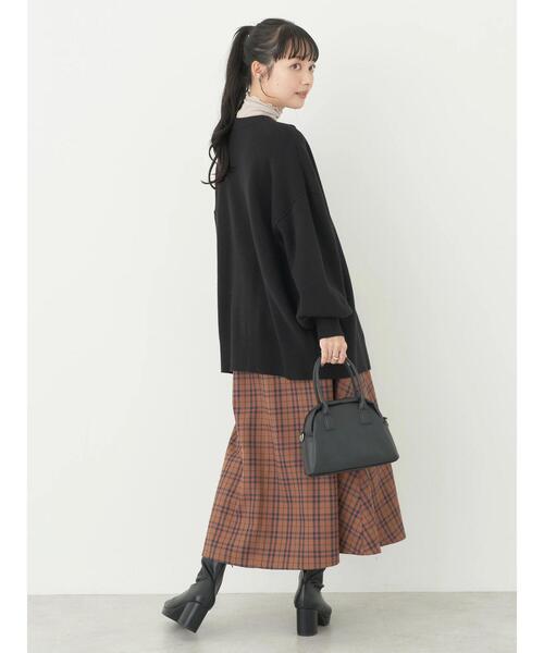 earth music&ecology（アースミュージックアンドエコロジー）の「やわらかタッチミドル丈カーディガン（カーディガン/ボレロ・レディース・ブラック/アイボリー/オレンジ/グリーン系その他3・FREE）」の8枚目の写真