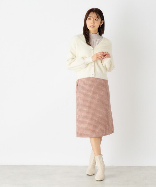 index（インデックス）の「◆モールツイードタイトスカート【洗濯機洗い可】（スカート・レディース・ブルー/ライトベージュ/ダークオレンジ/ブラック・42/36/40/38）」の8枚目の写真