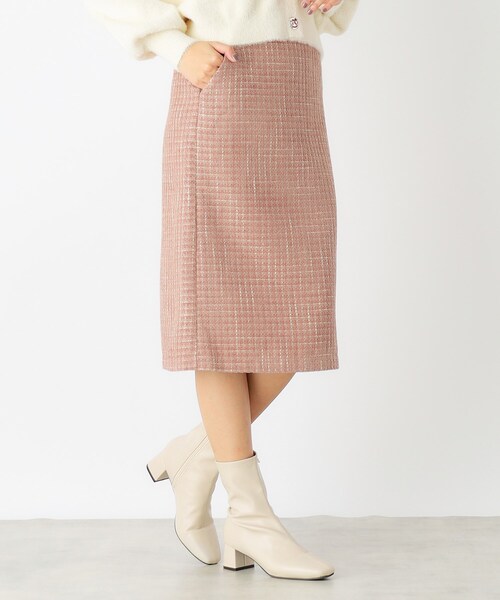 index（インデックス）の「◆モールツイードタイトスカート【洗濯機洗い可】（スカート・レディース・ブルー/ライトベージュ/ダークオレンジ/ブラック・42/36/40/38）」の10枚目の写真