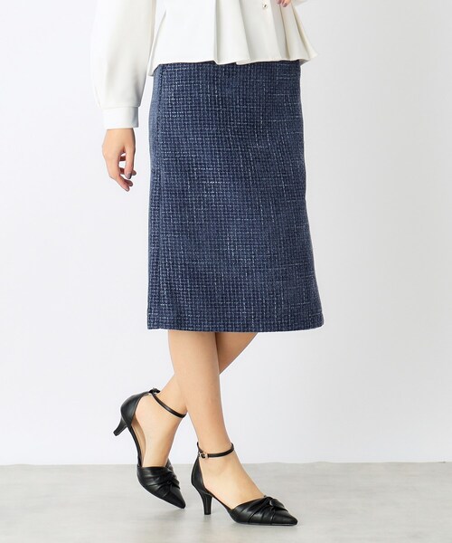 index（インデックス）の「◆モールツイードタイトスカート【洗濯機洗い可】（スカート・レディース・ブルー/ライトベージュ/ダークオレンジ/ブラック・42/36/40/38）」の13枚目の写真