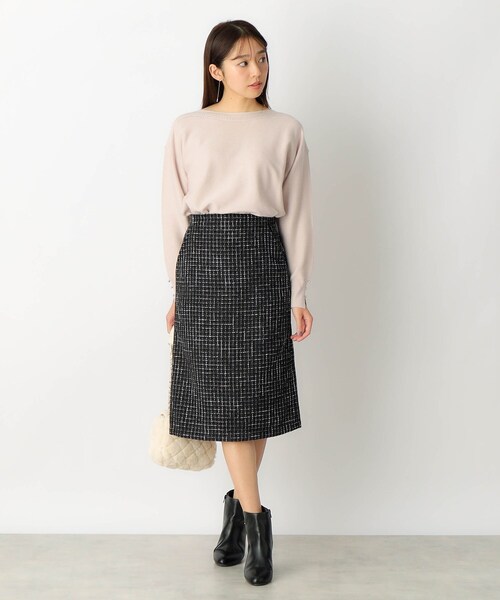 index（インデックス）の「◆モールツイードタイトスカート【洗濯機洗い可】（スカート・レディース・ブルー/ライトベージュ/ダークオレンジ/ブラック・42/36/40/38）」の15枚目の写真