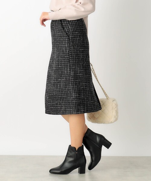 index（インデックス）の「◆モールツイードタイトスカート【洗濯機洗い可】（スカート・レディース・ブルー/ライトベージュ/ダークオレンジ/ブラック・42/36/40/38）」の16枚目の写真