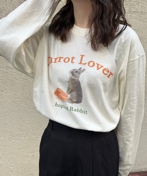 ウサギプリントロンT
