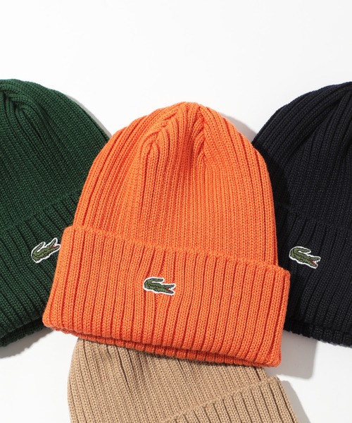 LACOSTE(ラコステ)の「【LACOSTE】リブニットワッチ L1283 CBS(ニットキャップ/ビーニー・メンズ・グレー/パープル/ネイビー/オレンジ/ベージュ/グリーン/ブラック・FREE)」の7枚目の写真