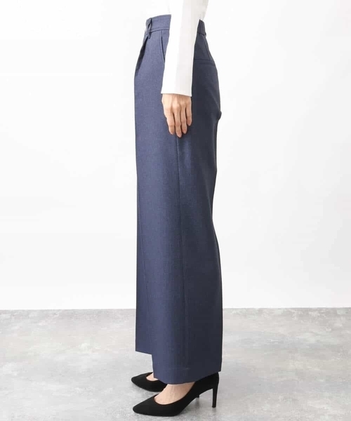 MK MICHEL KLEIN（エムケーミッシェルクラン）の「デニムライクストレートワイドパンツ/洗える（デニムパンツ・レディース・ネイビー/アイボリー・38）」の18枚目の写真