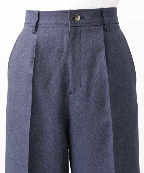 MK MICHEL KLEIN（エムケーミッシェルクラン）の「デニムライクストレートワイドパンツ/洗える（デニムパンツ・レディース・ネイビー/アイボリー・38）」の20枚目の写真