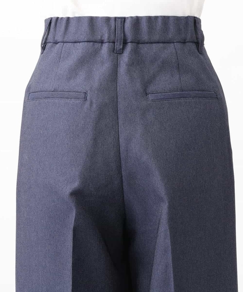 MK MICHEL KLEIN（エムケーミッシェルクラン）の「デニムライクストレートワイドパンツ/洗える（デニムパンツ・レディース・ネイビー/アイボリー・38）」の21枚目の写真
