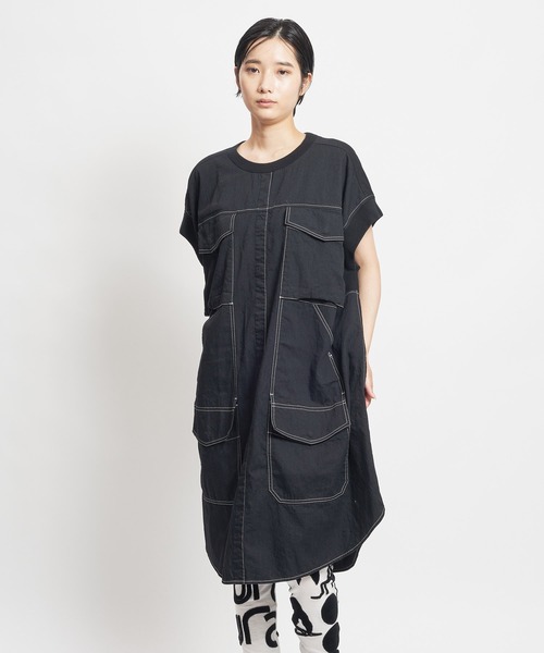 gomme（ゴム）の「6OZデニム ポケットワンピース（ワンピース）」 - WEAR