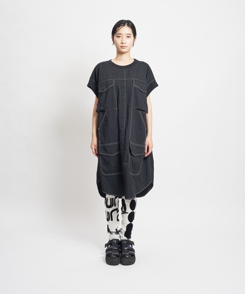gomme（ゴム）の「6OZデニム ポケットワンピース（ワンピース）」 - WEAR
