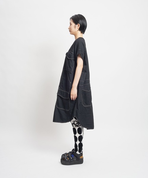 gomme（ゴム）の「6OZデニム ポケットワンピース（ワンピース）」 - WEAR