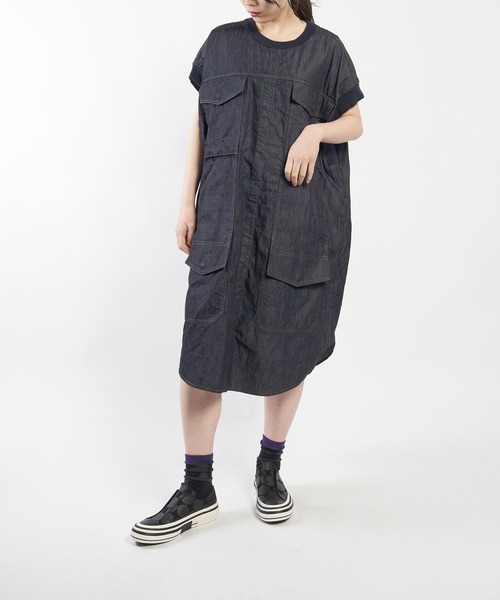 gomme（ゴム）の「6OZデニム ポケットワンピース（ワンピース）」 - WEAR