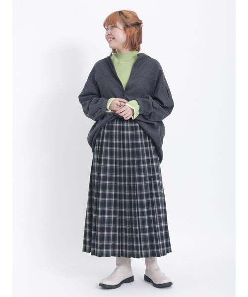 Samansa Mos2（サマンサ モスモス）の「ラウンド切替チュニック（チュニック・レディース・ベージュ/チャコールグレー/グレー/サックスブルー・F）」の8枚目の写真