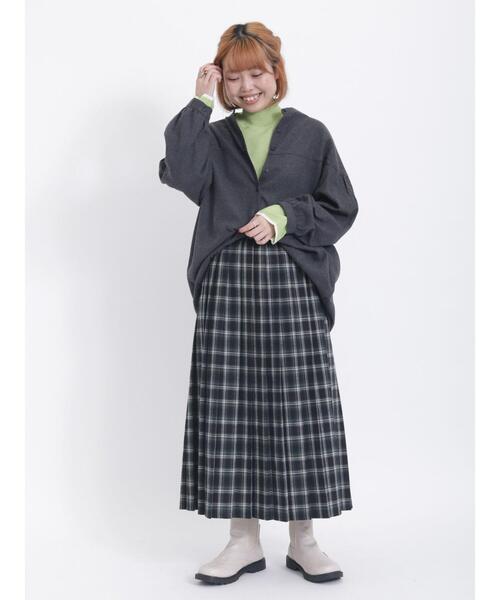 Samansa Mos2（サマンサ モスモス）の「ラウンド切替チュニック（チュニック・レディース・ベージュ/チャコールグレー/グレー/サックスブルー・F）」の9枚目の写真