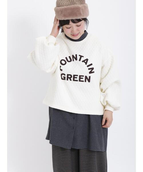 Samansa Mos2（サマンサ モスモス）の「ラウンド切替チュニック（チュニック・レディース・ベージュ/チャコールグレー/グレー/サックスブルー・F）」の10枚目の写真