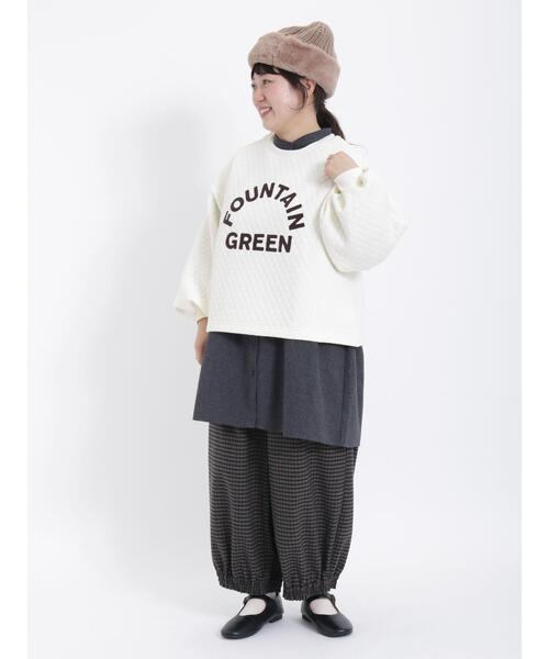 Samansa Mos2（サマンサ モスモス）の「ラウンド切替チュニック（チュニック・レディース・ベージュ/チャコールグレー/グレー/サックスブルー・F）」の13枚目の写真