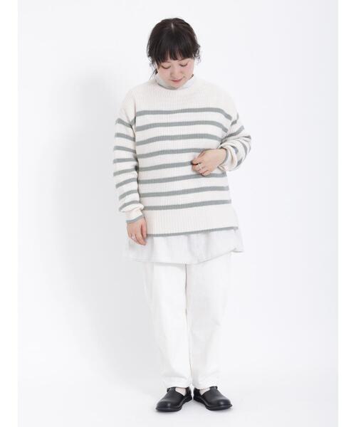 Samansa Mos2（サマンサ モスモス）の「ラウンド切替チュニック（チュニック・レディース・ベージュ/チャコールグレー/グレー/サックスブルー・F）」の19枚目の写真