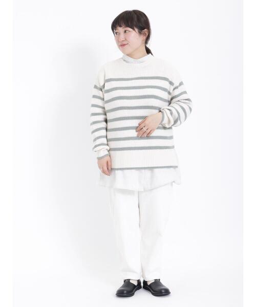 Samansa Mos2（サマンサ モスモス）の「ラウンド切替チュニック（チュニック・レディース・ベージュ/チャコールグレー/グレー/サックスブルー・F）」の20枚目の写真