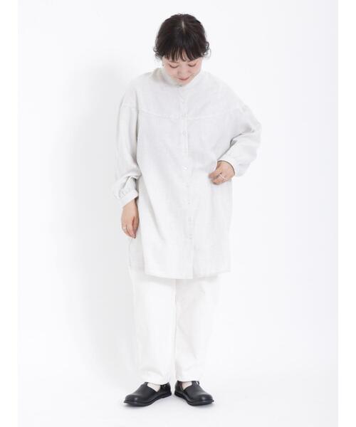 Samansa Mos2（サマンサ モスモス）の「ラウンド切替チュニック（チュニック・レディース・ベージュ/チャコールグレー/グレー/サックスブルー・F）」の22枚目の写真