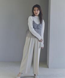 PROPORTION BODY DRESSING | ベルト付タックワイドパンツ / 1214130100(その他パンツ)