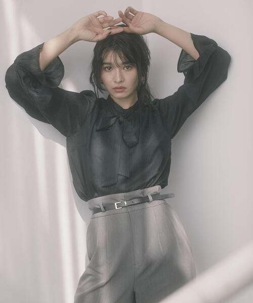 PROPORTION BODY DRESSING（プロポーションボディドレッシング）の「ベルト付タックワイドパンツ / 1214130100（その他パンツ・レディース・ベージュ/グレー・SMALL/MEDIUM）」の7枚目の写真