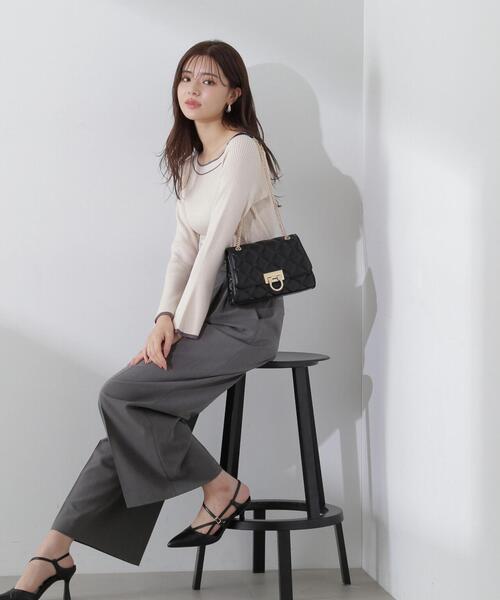 PROPORTION BODY DRESSING（プロポーションボディドレッシング）の「ベルト付タックワイドパンツ / 1214130100（その他パンツ・レディース・ベージュ/グレー・SMALL/MEDIUM）」の14枚目の写真