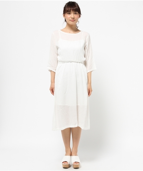 Kastane（カスタネ）の「【Kastane】BACKリボンワンピース（ワンピース・レディース・オフホワイト/レッド/ブラック・FREE）」の15枚目の写真