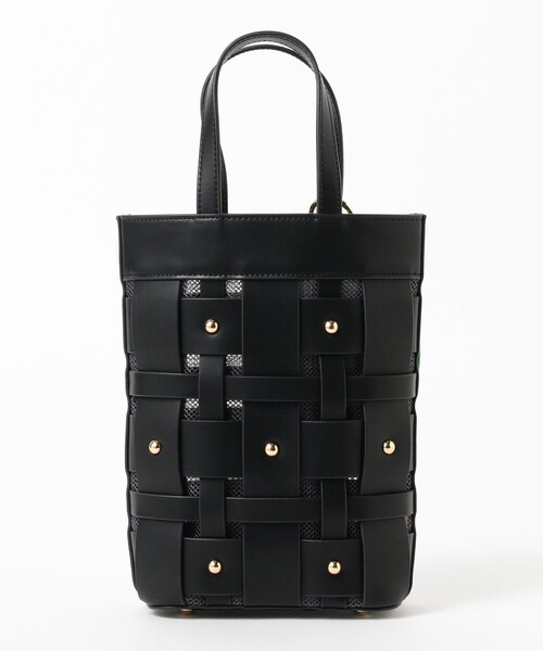 Ray BEAMS(レイビームス)の「RBS / リサイクル レザー メッシュ バッグ(ショルダーバッグ・レディース・ホワイト/ブラック・ONE SIZE)」の13枚目の写真