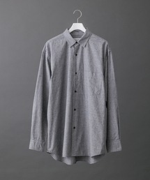 コットン シルクネップ ルーズシルエット レギュラーカラー シャツ / セットアップ対応 / ロングシーズン着用可能