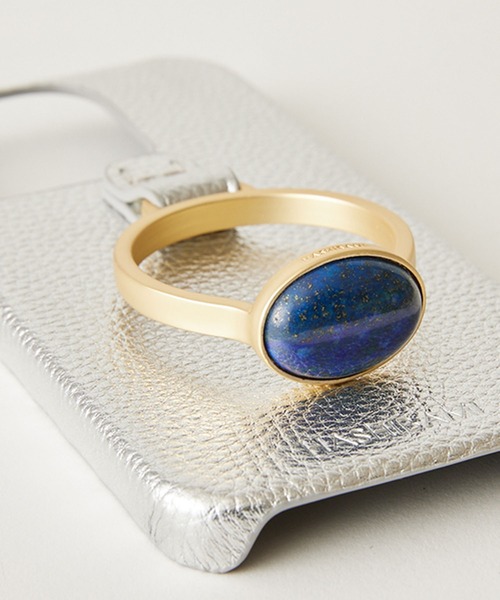 HASHIBAMI（ハシバミ）の「【HASHIBAMI】天然石リング iPhoneケース ※iPhone15pro 用（スマホケース/カバー・レディース・パープル/グレー/シルバー/アクア/レモンイエロー・FREE）」の13枚目の写真