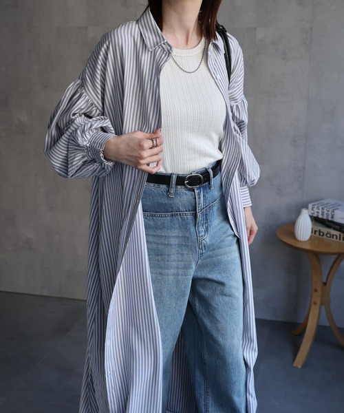 sakishimatokyo(サキシマトーキョー)の「【2WAY】ボリュームスリーブ レギュラーカラーシャツワンピース(ワンピース・レディース・ホワイト系その他/ブラック/ライトブルー/ブラウン/グレー/ブルー/ブラック系その他・FREE)」の20枚目の写真