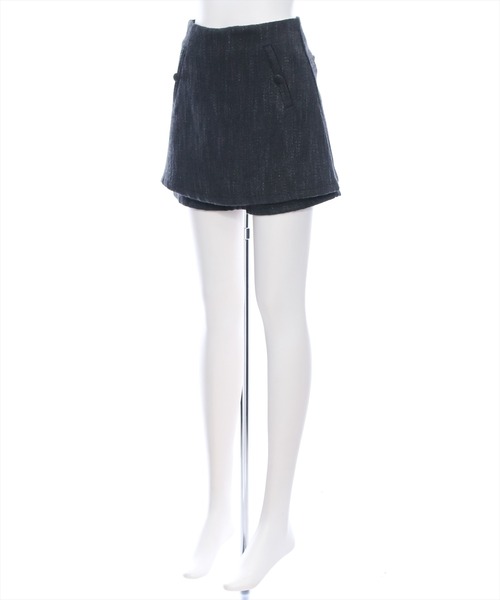 clear（クリア）の「ツイードショートスコート/ショートパンツ[セットアップ可能]≪2024SS新作≫（その他パンツ・レディース・ライトベージュ/ブラック・F）」の3枚目の写真