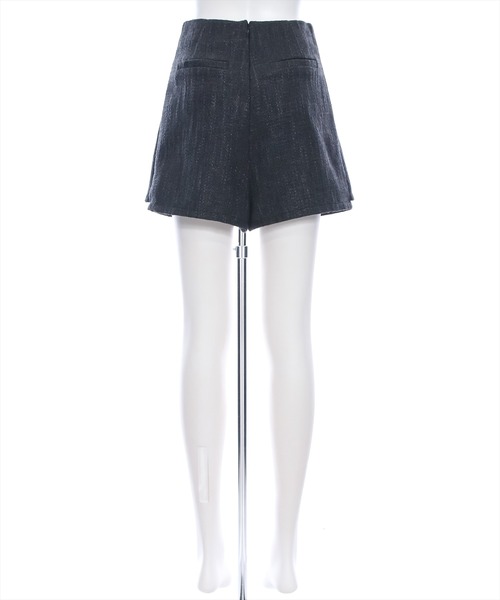 clear（クリア）の「ツイードショートスコート/ショートパンツ[セットアップ可能]≪2024SS新作≫（その他パンツ・レディース・ライトベージュ/ブラック・F）」の6枚目の写真